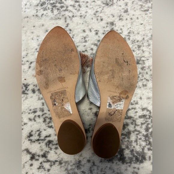 Loeffler Randall Winnie tassel metallic leather mules - Picture 6 of 6